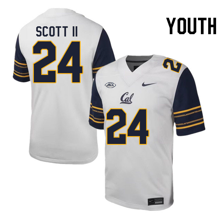 Youth #24 Marcus Scott II California Golden Bears ACC Conference College Football Jerseys Stitched S